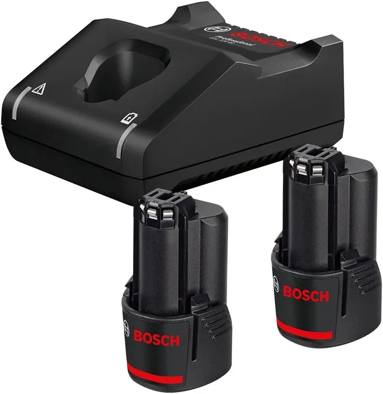 Bosch Bleu Accessoires 1600A019RD Pack 2 batteries GBA 12V 3.0 Ah + Chargeur GAL 12V-40