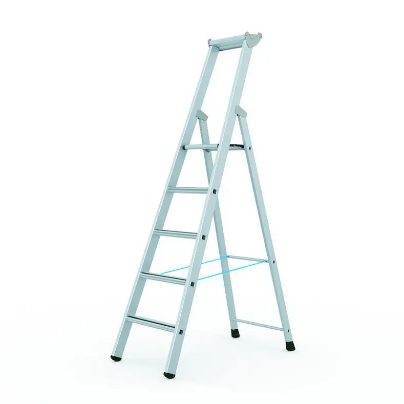 Zarges 41376 Saferstep S Escalier horizontal à 6 marches, plate-forme incluse