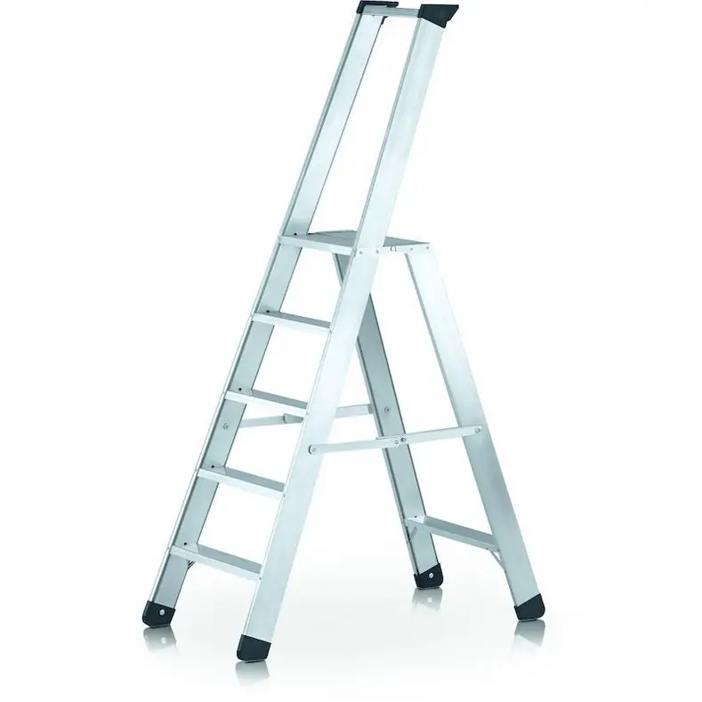 Zarges 40338 Seventec S Escalier décoratif 8 marches, plate-forme incluse