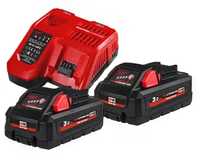 Milwaukee Accessoires 4933471071 M18 HNRG-302 - M18 HB3 DUO Pack 18V 3.0Ah High Output + Chargeur M12-18FC