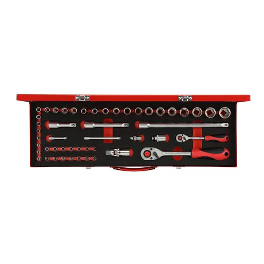 Gedore RED 3300010 R46004049 Jeu de clés à douille 1/4 + 1/2" métriques 49 pièces