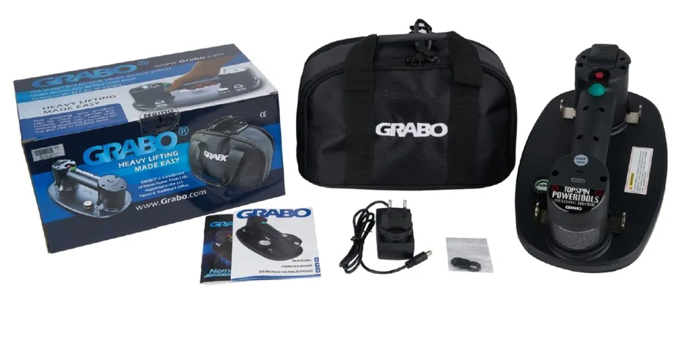 Grabo 1000 V1 Élévateur à ventouse Plus avec batterie 14,8 V 2,6 Ah et chargeur dans un sac