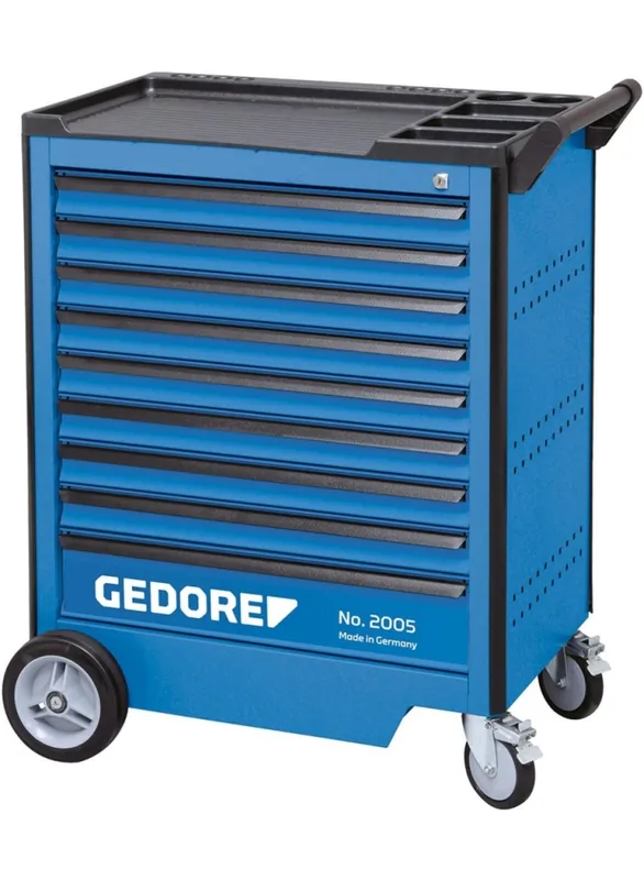 Gedore 2003562 2005 0810 Chariot à outils avec 9 tiroirs