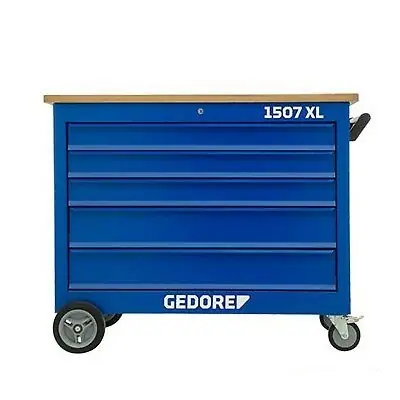Gedore 3127818 1507 XL 04010 Établi mobile 5 tiroirs