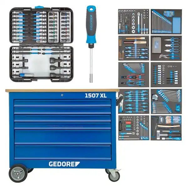 Gedore 3100065 1507 XLTS-308 Établi mobile 6 tiroirs 308-pièces