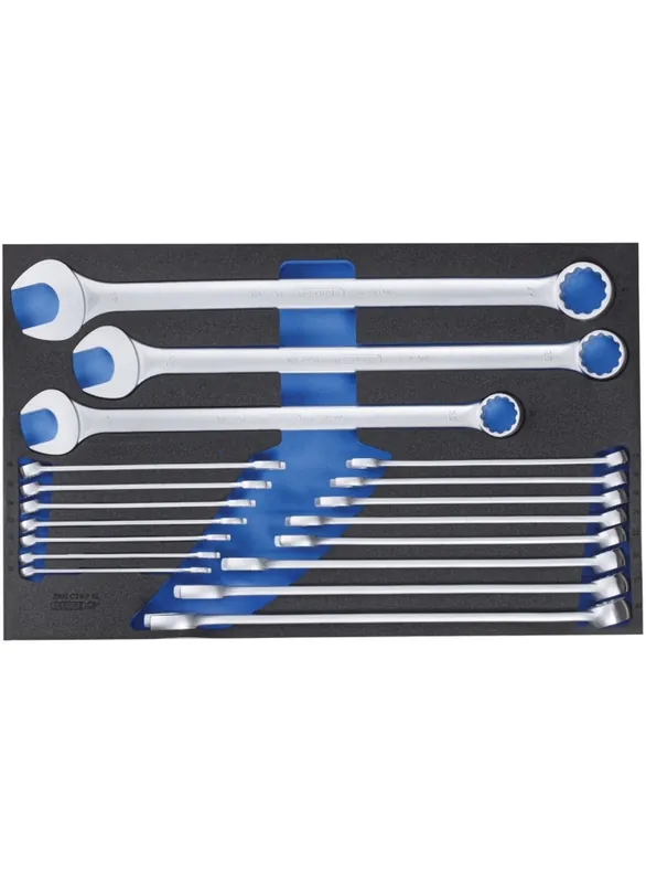 Gedore 2704226 2005 CT4-7 XL Jeu de clés à anneaux 18 pièces