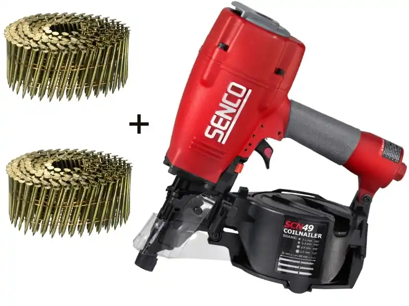 Senco 5J2001NBJ21AP SCN49 Cloueur à tambour 32-65mm + 2 boîtes de clous à rouleau 2.5x50mm