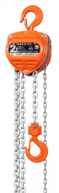 Rema 0100007-3 Elephant H-100-2000KG-3000 Palan manuel 2000 kg hauteur de levage 3,0 mtr.