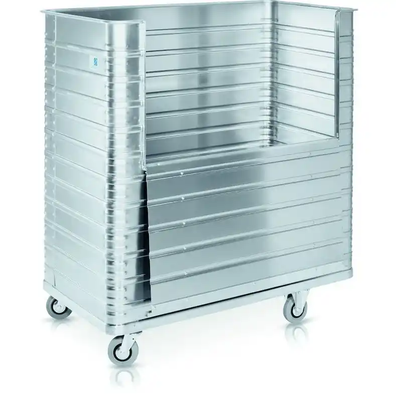 Zarges 40674 W171 Chariot de transport avec paroi pliante 1300x750x1400 mm