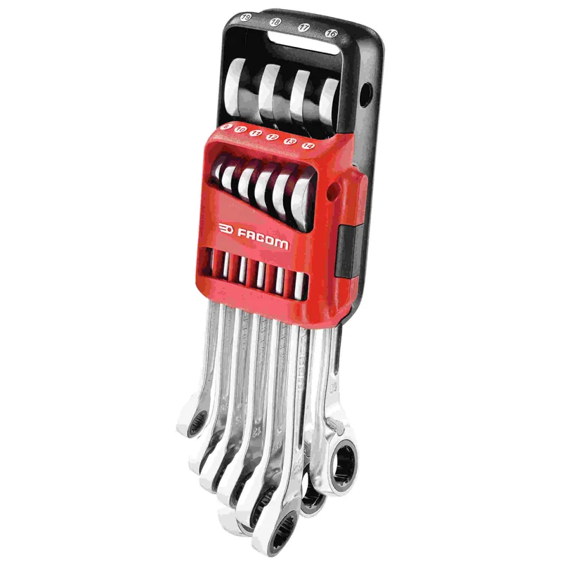 Facom 467BR.JP10PB Jeu de 10 clés à cliquet métriques avec fourche rapide