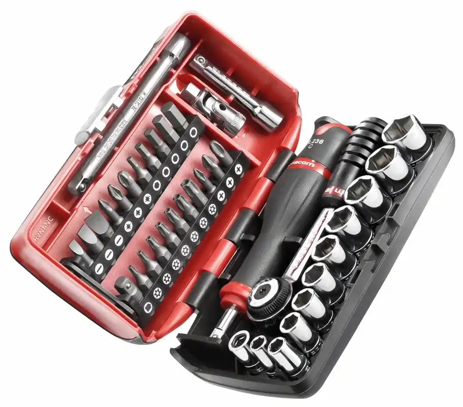 Facom R2NANO PB Coffret douilles 1/4" 6 pans métriques - 5,5-14