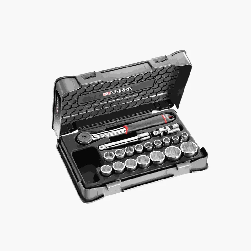 Facom S.161-2P12 Coffret douilles 1/2" 12 pans métriques