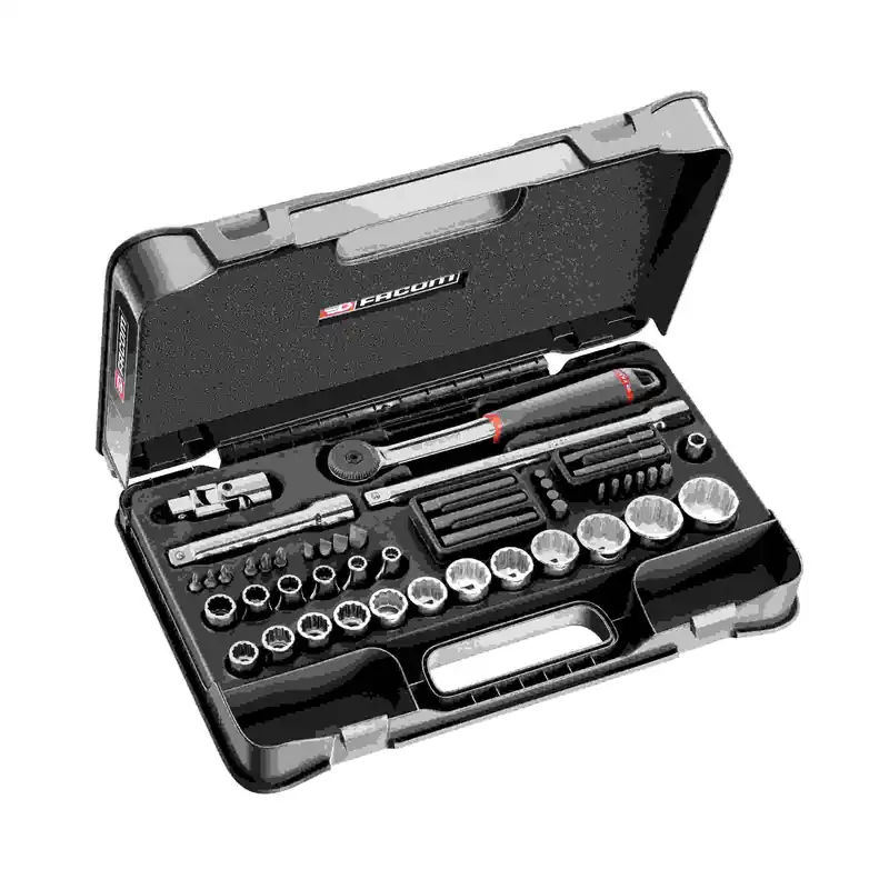 Facom S.850 Coffret douilles 1/2" 12 pans métriques - 48 pièces