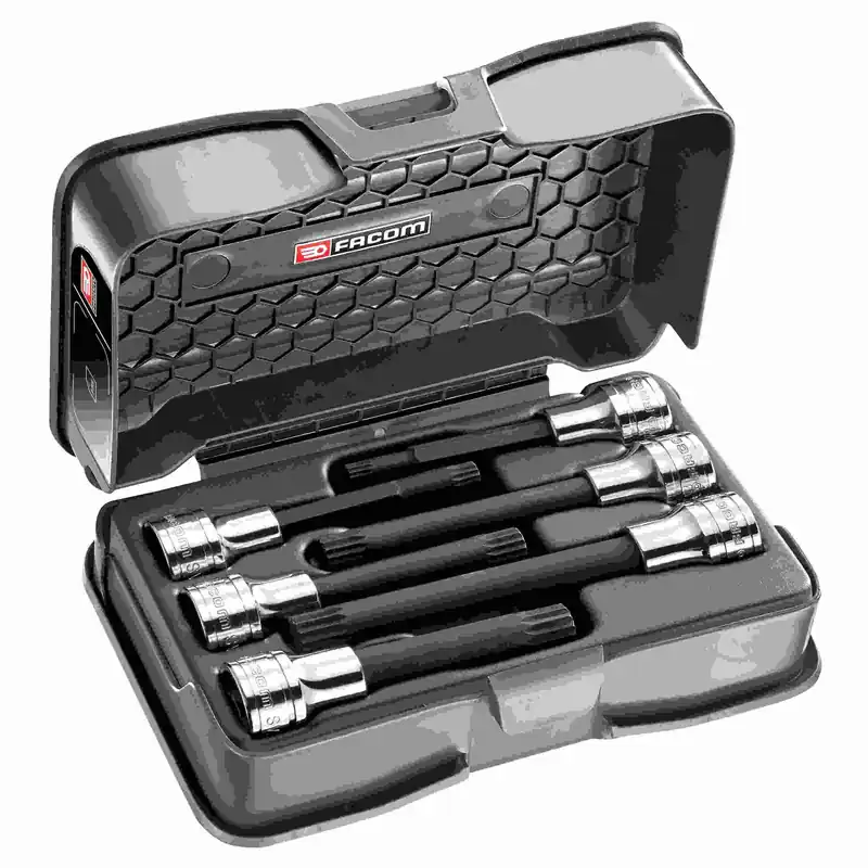 Facom SV.LJ6B Coffret avec embouts de tournevis longs et extra longs 1/2" XZN® - 6 pièces