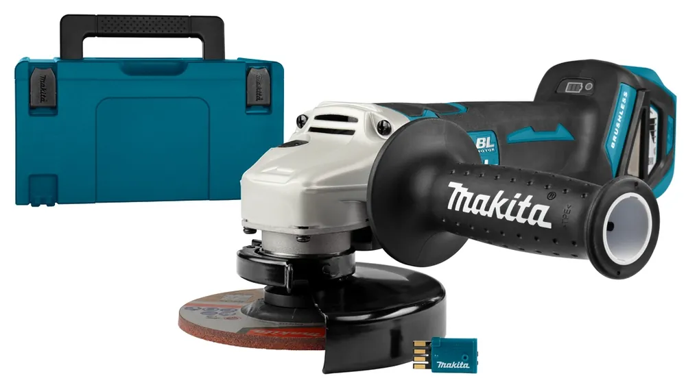 Makita DGA518ZJU 18V Meuleuse d‘angle 125 mm (AWS) avec frein. en Mbox excl. batteries et chargeur