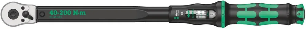 Wera 05075622001 Click-Torque C 3 Clé dynamométrique à cliquet réversible - 40-200Nm - 1/2".