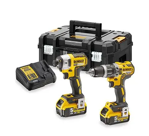 DeWalt DCK266P2T-QW Comboset Perceuse à percussion + Visseuse à chocs