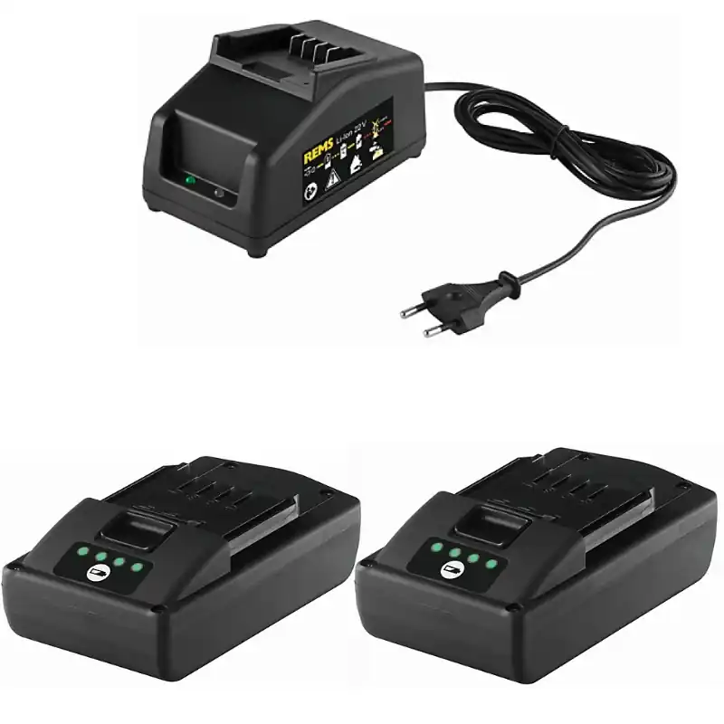 Rems 571590 R220 571590 Power-Pack 22V 1,5Ah Li-Ion 2 x batterie + chargeur