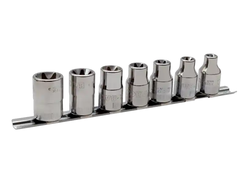 Bahco 7807TE Jeu de clés à douille 1/2" torx sur support de rail