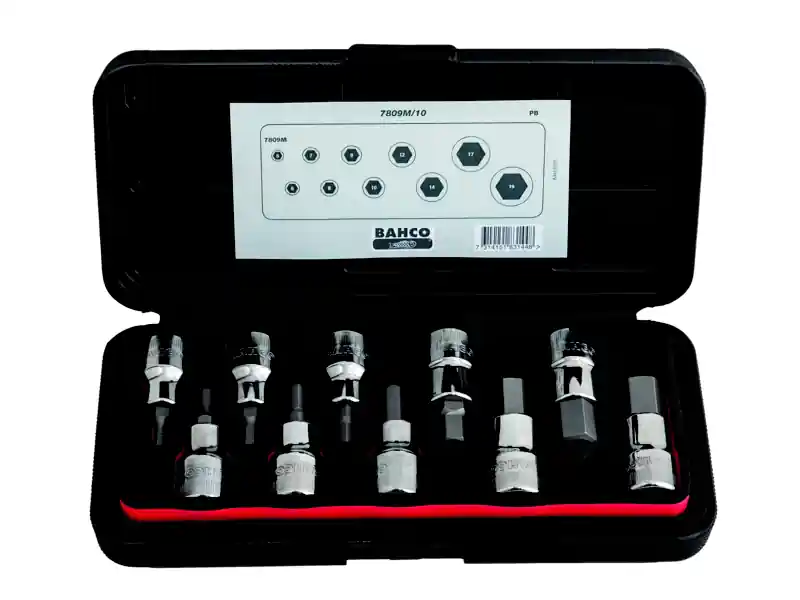 Bahco 7809Z/10 Jeu de tournevis et clés 1/2" pouces 10 pièces