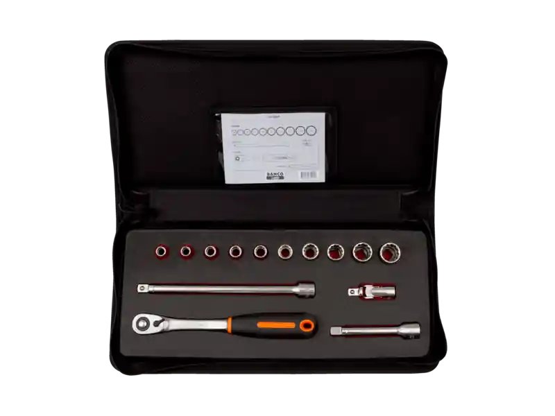 Bahco 7814DST Jeu de douilles 1/2" métrique 10-19 mm 14 pièces