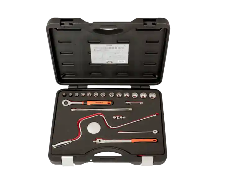 Bahco A7535DZE Jeu de clés à douille 3/8" 21 pièces, tailles en pouces