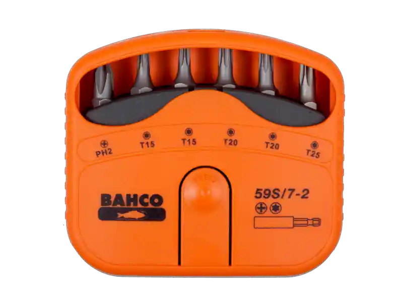 Bahco 59S/7-2 Jeu d‘embouts de tournevis standard et porte-embouts 7 pièces
