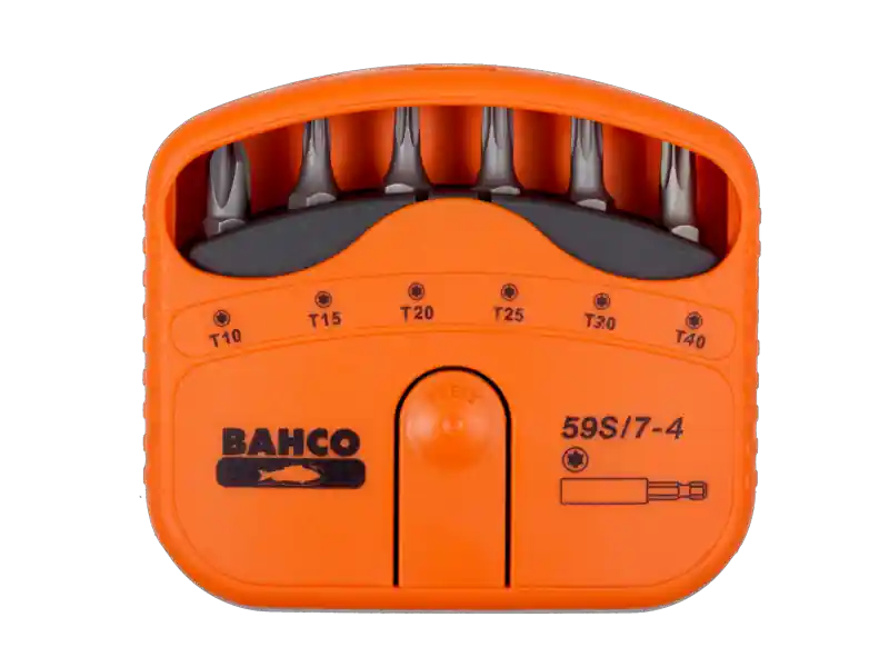 Bahco 59S/7-4 Jeu d‘embouts de tournevis standard et porte-embouts 7 pièces