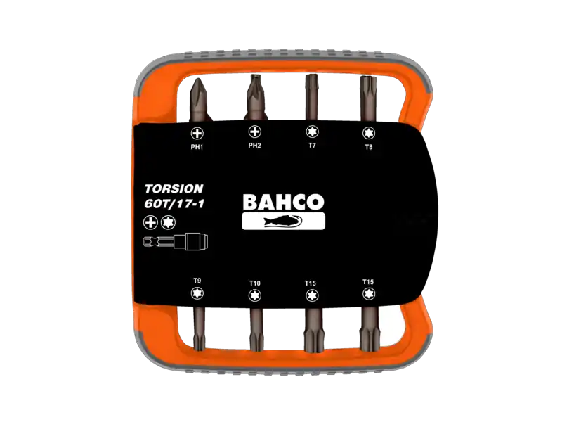 Bahco 60T/17-1 Jeu d‘embouts de tournevis à torsion - 17 pièces