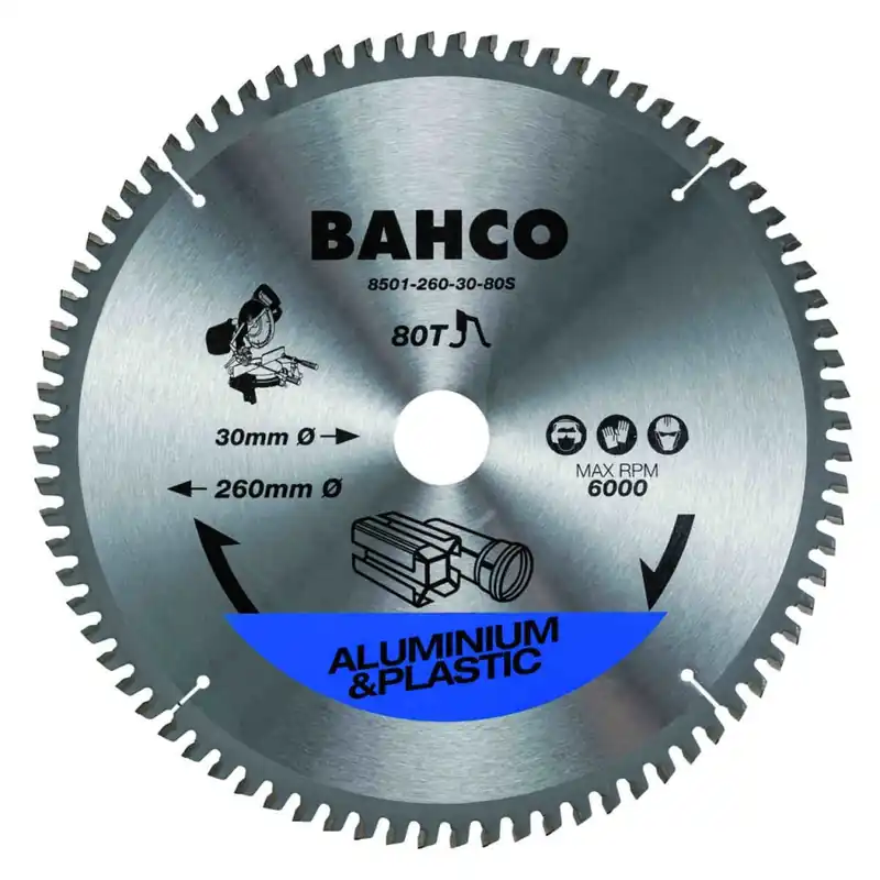 Bahco 8501-18S Lames de scie circulaire pour aluminium et plastique avec scie à onglet