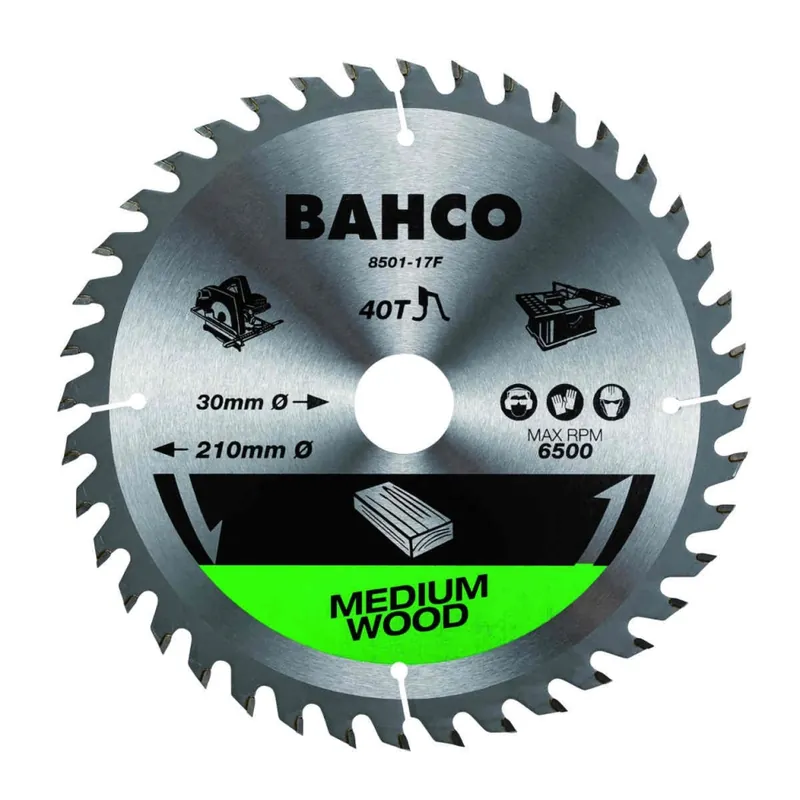 Bahco 8501-28F Lames de scie circulaire 250 x 30 pour bois dans les scies portatives et de table