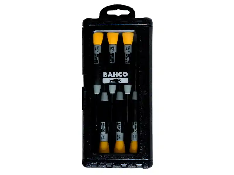Bahco 706-3 Jeu de tournevis de précision, 6 pièces
