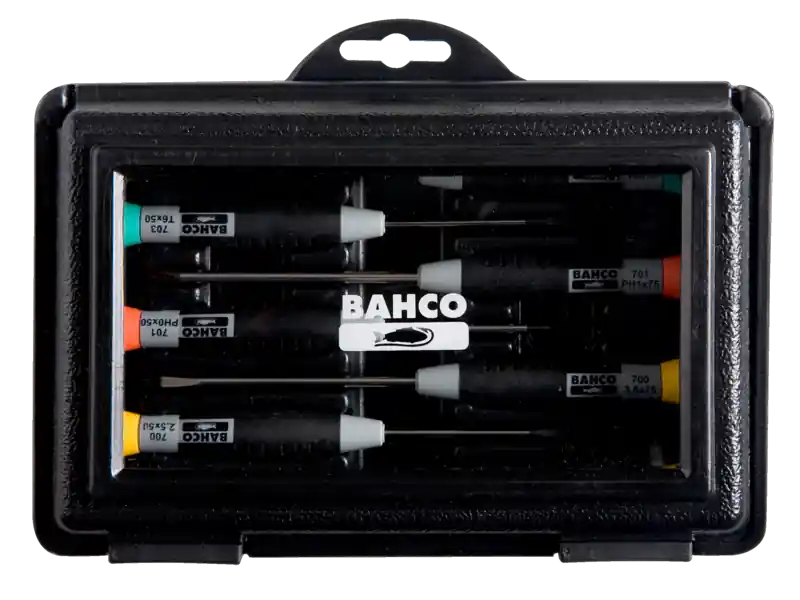 Bahco 706-4 Jeu de tournevis de précision, 7 pièces