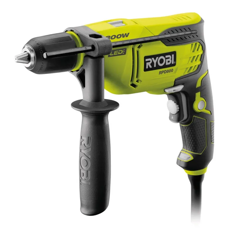 Ryobi 5133002018 RPD800-K Perceuse à percussion 800 Watt en mallette de transport