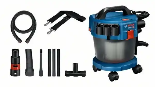 Bosch Bleu 06019C6302 GAS 18V-10 L Batterie aspirateur 18V excl. batteries et chargeur + set d‘accessoires