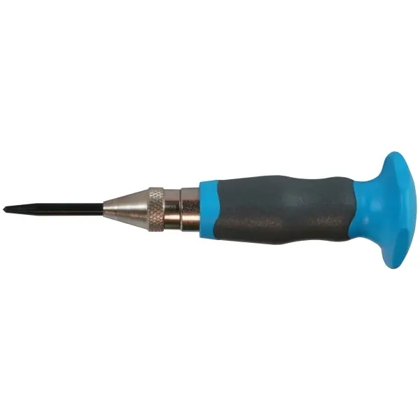 Gedore 8722880 Poinçon de centrage automatique avec pointe et poignée de protection des mains