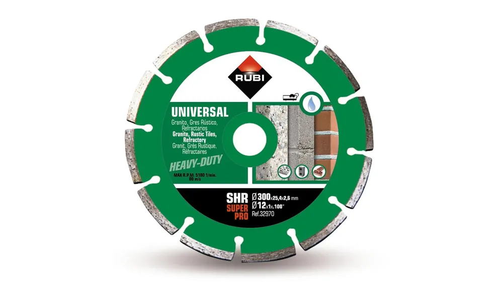 Rubi 32971 SHR-350 SuperPro 350 mm x 25,4 mm Scie diamantée UNI