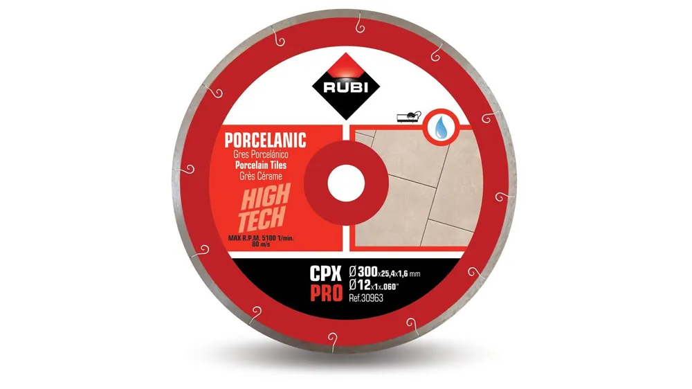 Rubi 30964 J-SLOT CPX-200 Pro 200 mm x 25,4 mm Scie diamantée Porcelaine