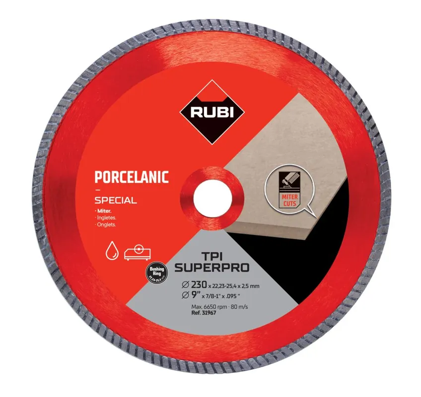 Rubi 31967 TPISUPER PRO Lame de scie diamantée 230mm scie à onglet