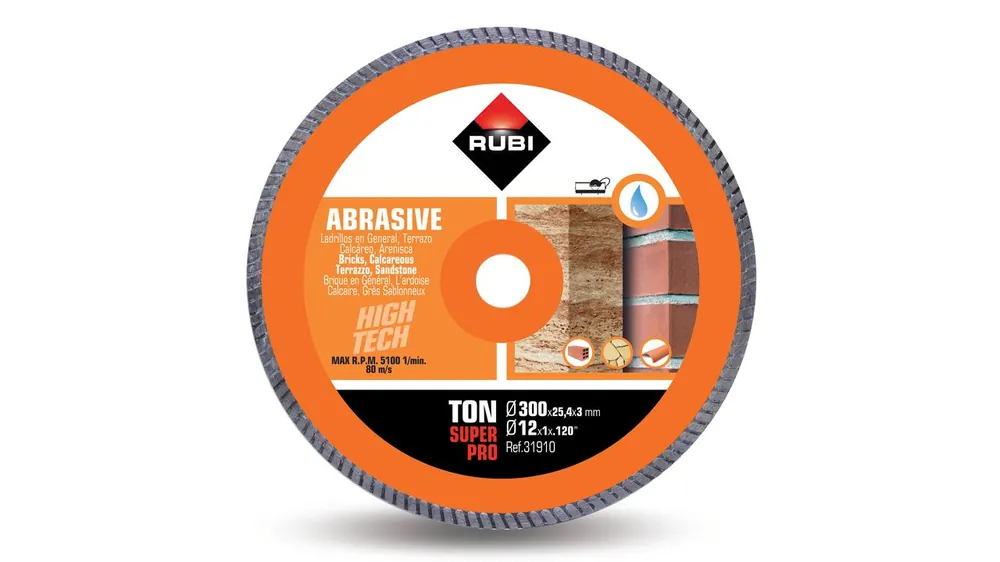 Rubi 31909 TON-250 Super Pro 250 mm x 25,4 mm Scie abrasive diamantée