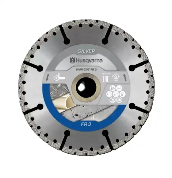 Husqvarna 574853801 Vari-cut FR3 Lame de scie diamantée pour matériaux de construction secs et humides 230 mm