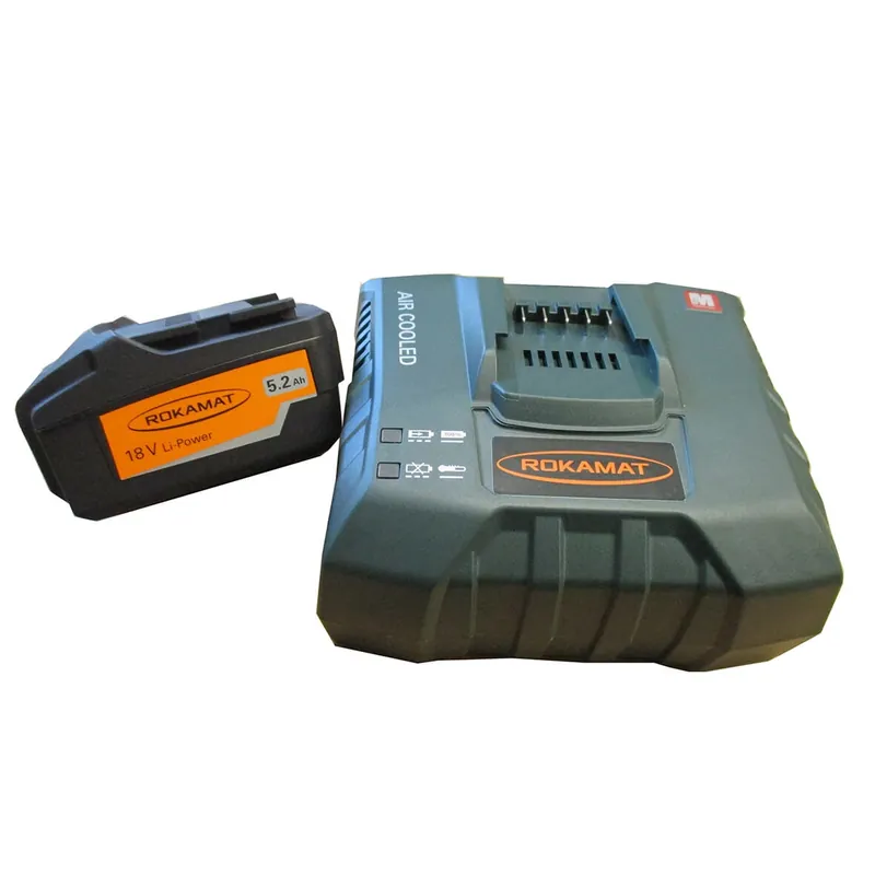Rokamat 08066 Batterie 18 volts 5,2 Ah Li-Ion + chargeur rapide