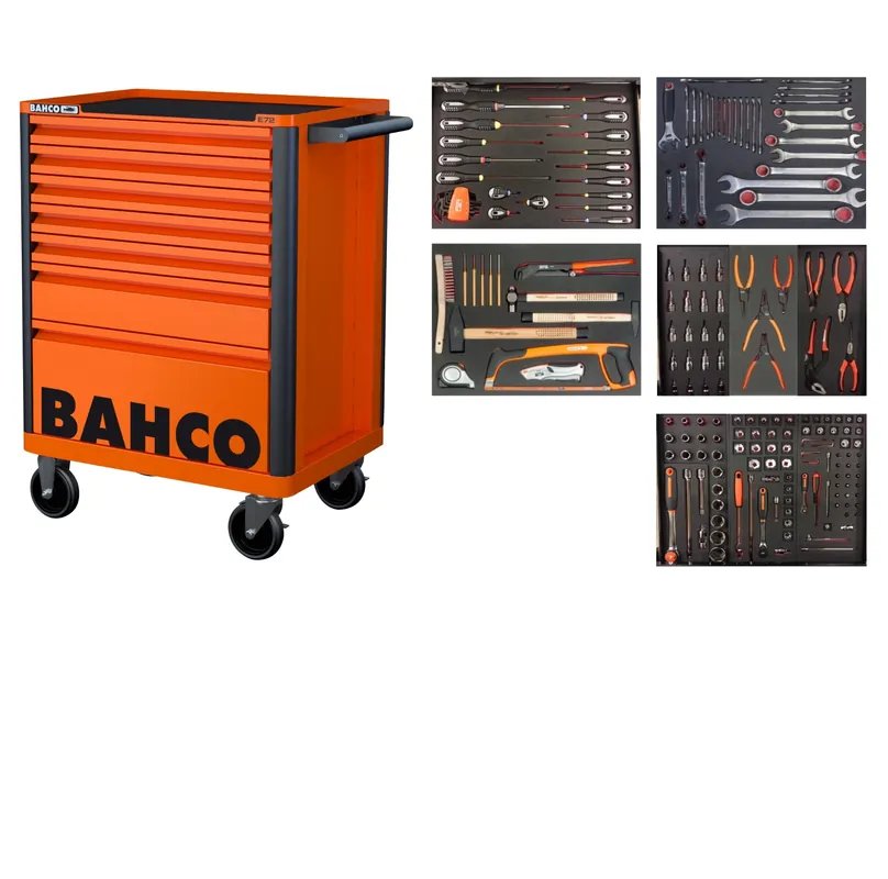 Bahco 1472K7ORANGE-FULL5 Orange Chariot à outils de 193 pièces