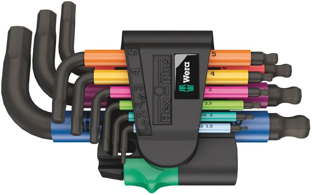 Wera 05133164001 950/9 Hex-Plus Multicolore Jeu de clés à douille métriques 9 pièces