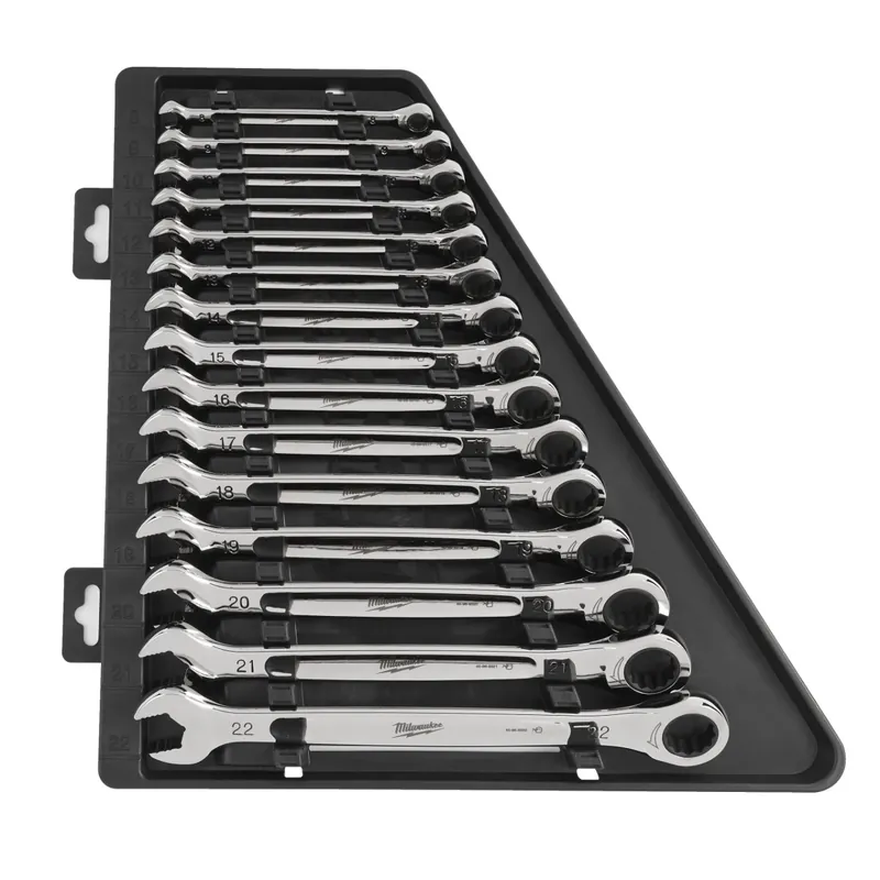 Milwaukee Accessoires 4932464994 Set de 15 clés à cliquet métriques MAX BITE