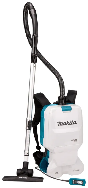 Makita DVC660Z Aspirateur à dos 2x18V hors batteries et chargeur avec kit de dépoussiérage 4 pièces pour le marché du nettoyage
