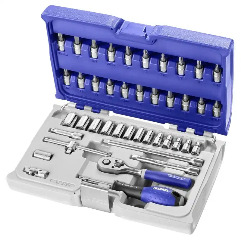 Facom Expert E030702 Coffret de douilles et accessoires 1/4" métriques - 42 pièces