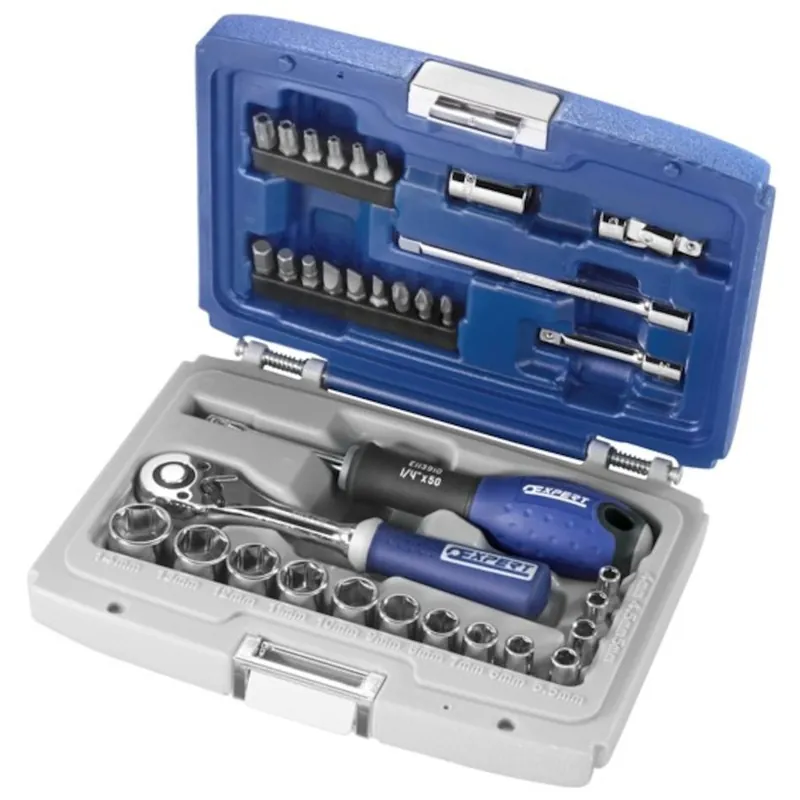 Facom Expert E194672 Coffret douilles et accessoires 1/4" métriques - 34 pièces