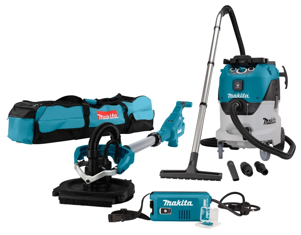 Makita DK0113UX1 18V AWS Set pour le ponçage et l‘‘aspiration, sans batteries ni chargeur.