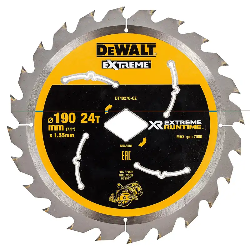 DeWalt Accessoires DT40270-QZ lame de scie 190 mm alésage 24T diamantée pour DCS577